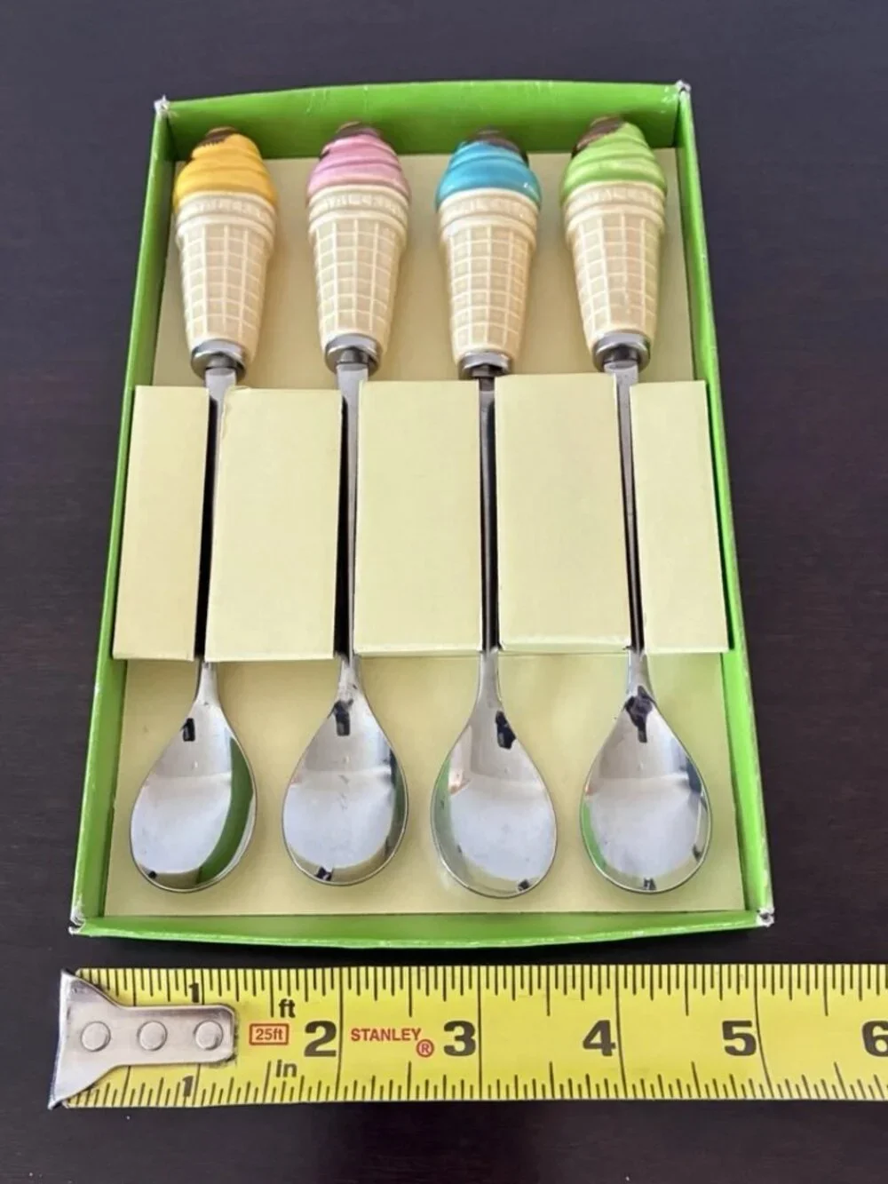 Vintage Rosenthal Netter Ice Cream Sundae Spoons Set of 4 Made in Japan